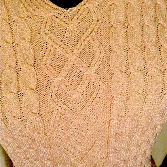 NWOT💗BLUSH PINK 💗CABLE KNIT SWEATER - Picture 5 of 6
